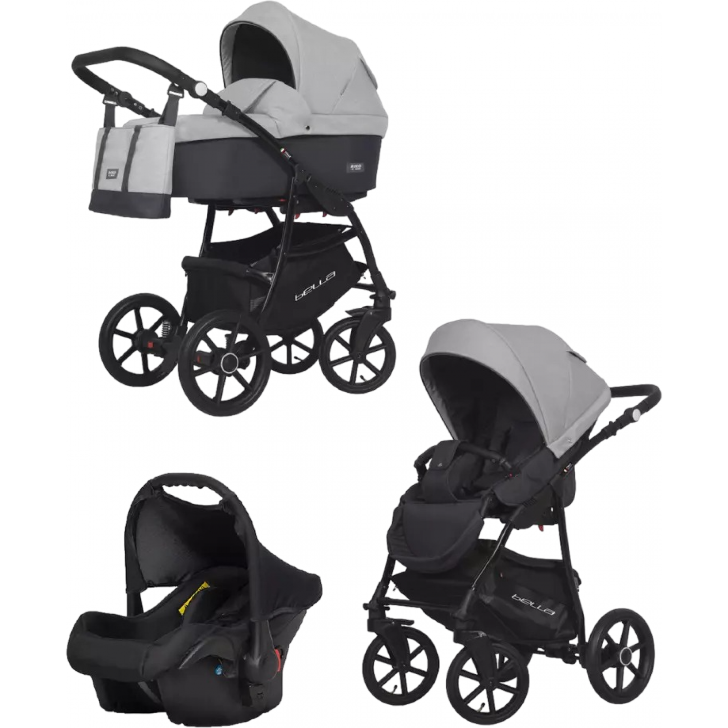 Коляска 3 в 1 RIKO BASIC BELLA 01 серый-графит 5901812689184. Купить ...